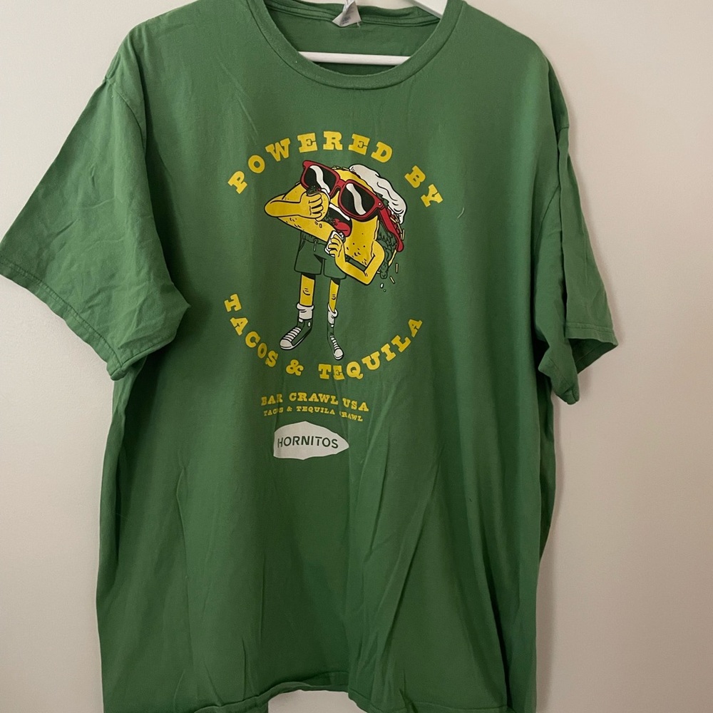 Green Graphic Short-Sleeve Tee - Powered by Tacos & Tequila